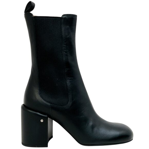 Laurence Dacade Black Leather Elen Ankle Boots - Picture 2 of 9